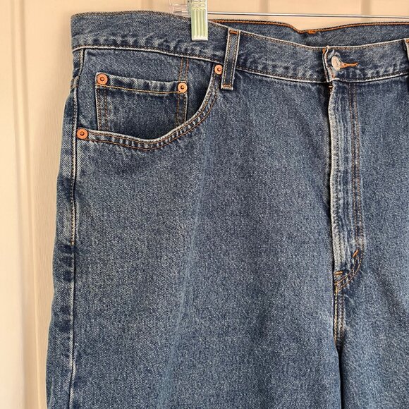 Levis 550 Relaxed Fit Denim Jean Shorts Dad Baggy Y2K Men 42 - Picture 2 of 7